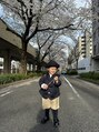 ヨガスタジオ三日月 年少さんになった息子^ ^新しい制服で桜とともに！