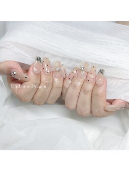 アン ジョーヌドラゴ/【自爪ネイル】リボンネイル