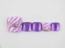 まつげアンドネイル ディアマンローズ(DIAMANT ROSE)/ゼブラネイル