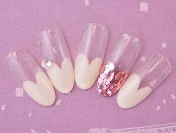 ネイルサロン ビジュードゥ(Nailsalon Bijoux doux)/ハートフレンチ￥5700！！