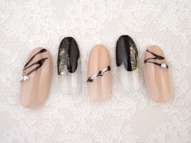 バレンタインネイル