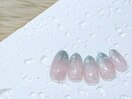 水滴ネイル/ラメグラデーション
