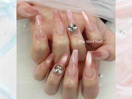 ピンクマグ×ワンポイントビジュ