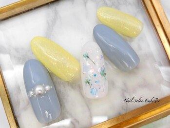 アンベリール 横浜店(Embellir)/(1423)キラキラ押し花ネイル