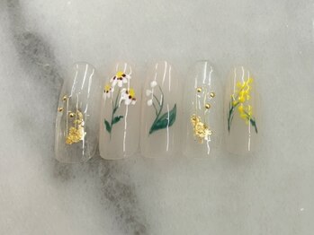 プルミエ ネイル(Premier Nail)/手描き小花★NEWサンプル
