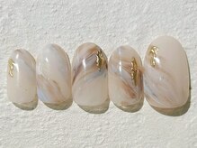 ネイルビート(NAIL BEAT)/ニュアンスマーブルネイル