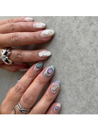 左右非対称ニュアンスネイル♪
