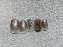 カラネイル 南森町店(calla nail)/うずら×ニュアンス