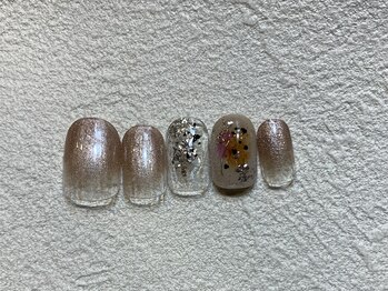 カラネイル 南森町店(calla nail)/うずら×ニュアンス