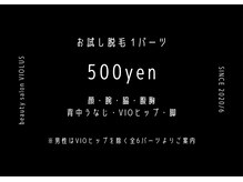 ビオラス 大在店(VIOLUS)/お試し脱毛1パーツ500円