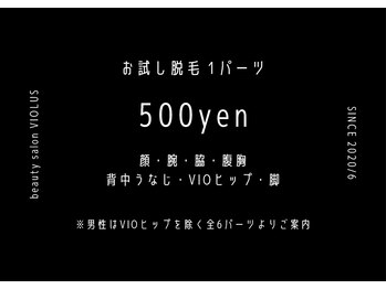 ビオラス 大在店(VIOLUS)/お試し脱毛1パーツ500円