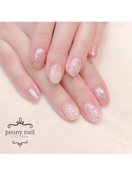 ピオニーネイル(peony nail)/さくらんぼネイル
