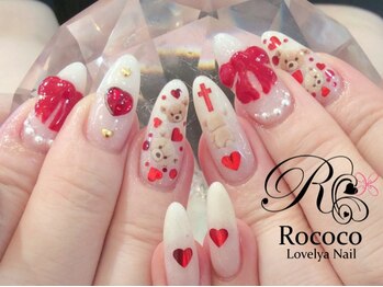 リボン×デザインネイル