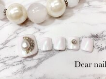 ディア ネイル(Dear nail)/フットロココ×ミラーネイル