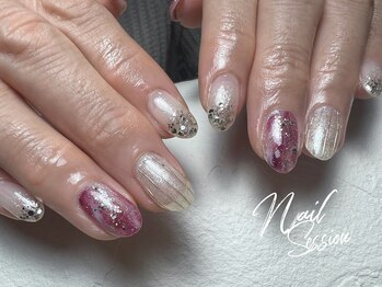 ネイルセッション(nail session)/ボルドーニュアンス