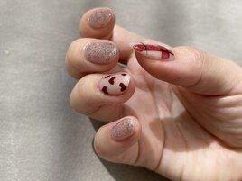 バレンタインネイル