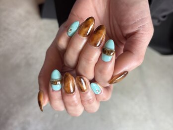 エイチビーケイヘアーデザイン アイ ネイル(HbK hair design eye nail)/べっ甲ネイル
