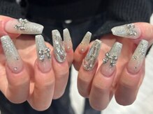 エムサロン 伊勢崎(emusalon)/キラキラのラメグラロングネイル