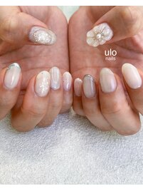 ぷっくりクリアお花デネイル