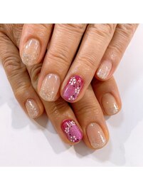 シンプルジェルネイル&本格ケア