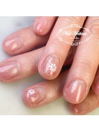 ショートネイルのシンプルネイル