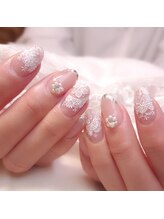 ピオニーネイル(peony nail)/フラワーレース　ブライダル