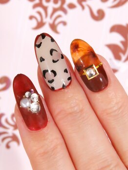 カラーズ 浜松店(colors)/秋のトレンド詰め込みネイル♪