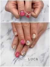 ネイルアトリエルカ(nail atelier LUCA)/W-458 大人可愛いリボンネイル