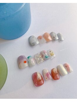 サトリネイルルーム(Satoril..nail room)/バレリーナ&朝焼け～&フラミンゴ