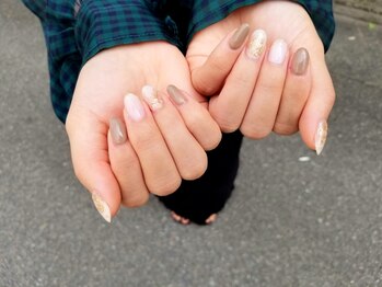 シュガーネイル(sugar nail)/ミラーアレンジネイル