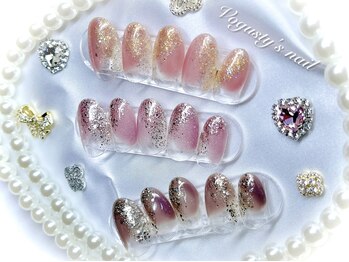 ボガスティーズネイル 鶴見店/キラキラ★秋冬シアーニュアンス