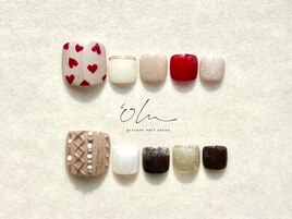 1月フットネイル定額【Winter】
