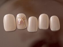 アイネイルズ 吉祥寺店(I nails)/上品チークミラーリボン