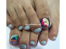 サニーサイドアップ ネイル(Sunny SideUp nail)/カラフル pop art