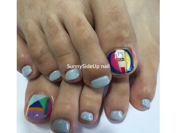 サニーサイドアップ ネイル(Sunny SideUp nail)/カラフル pop art