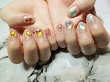 シュガーネイル(sugar nail)/ぷっくりキラキラネイル