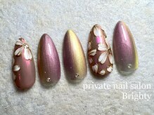 プライベートブライティ(Brighty)/夏フラワーネイル