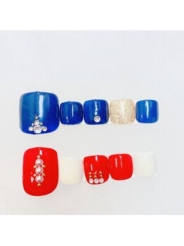 ネイル アンド アイラッシュ ヨンマルニ(Nail&eyelash 402)/☆フットシンプルデザイン☆