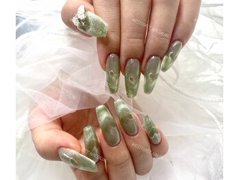 ウエスト コースト ネイルサロン(West coast Nailsalon)/ハートマグネット/春/緑