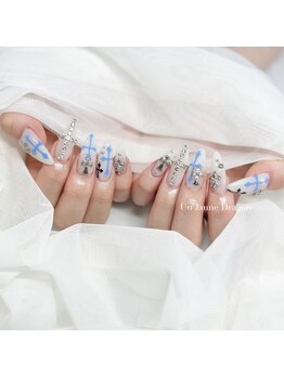 アン ジョーヌドラゴ/【ロングネイル】手書きアート