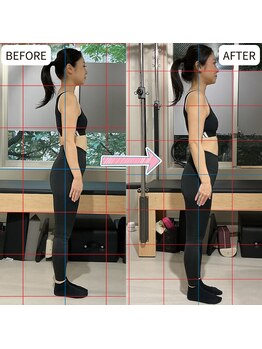 あるく 関内店の写真/ピラティスで骨格の歪みを整え、姿勢改善◎気になる二の腕・ウエスト・ヒップアップに効果的！