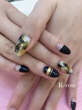アールローズ(R-rose)/ブラックマーブルネイル￥8602