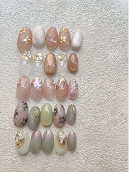 イーケーネイル(ek nail)の写真/アート好きの大人女性に☆自爪を削らないパラジェル導入◎お爪の形にも繊細な技術力で、美しい仕上がりに◎