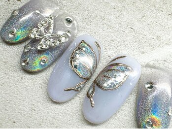 チェリーズネイル(Cherrys Nail)/オーロラ バタフライネイル