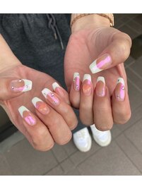 ☆オーロラ白フレンチ☆