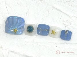 貝殻ネイル￥9000