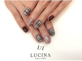 Y -837 秋冬チェックネイル