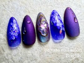 紫陽花ネイル