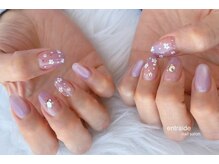 アントレッド(entraide)/韓国っぽ♪ちゅるん小花ネイル