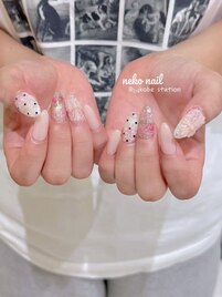 ドット　薔薇バラ　レース